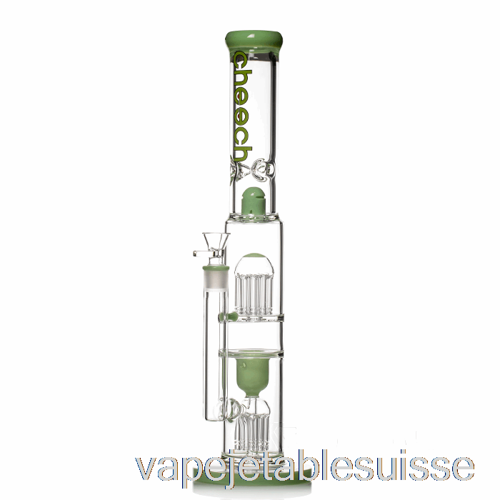 Vape Suisse Cheech Glass Double Arbre Big Rig Bong Vert